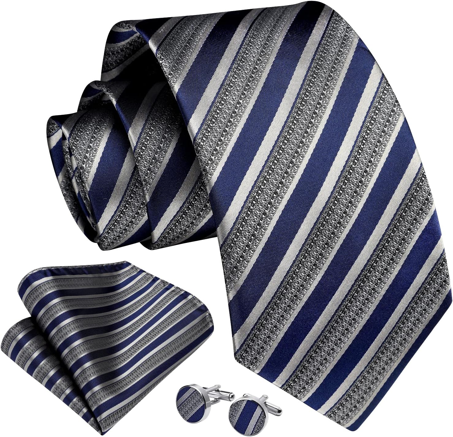 Men's Stripe Tie & Pocket Squa – Pocket Square Set Bewertung und Preis
