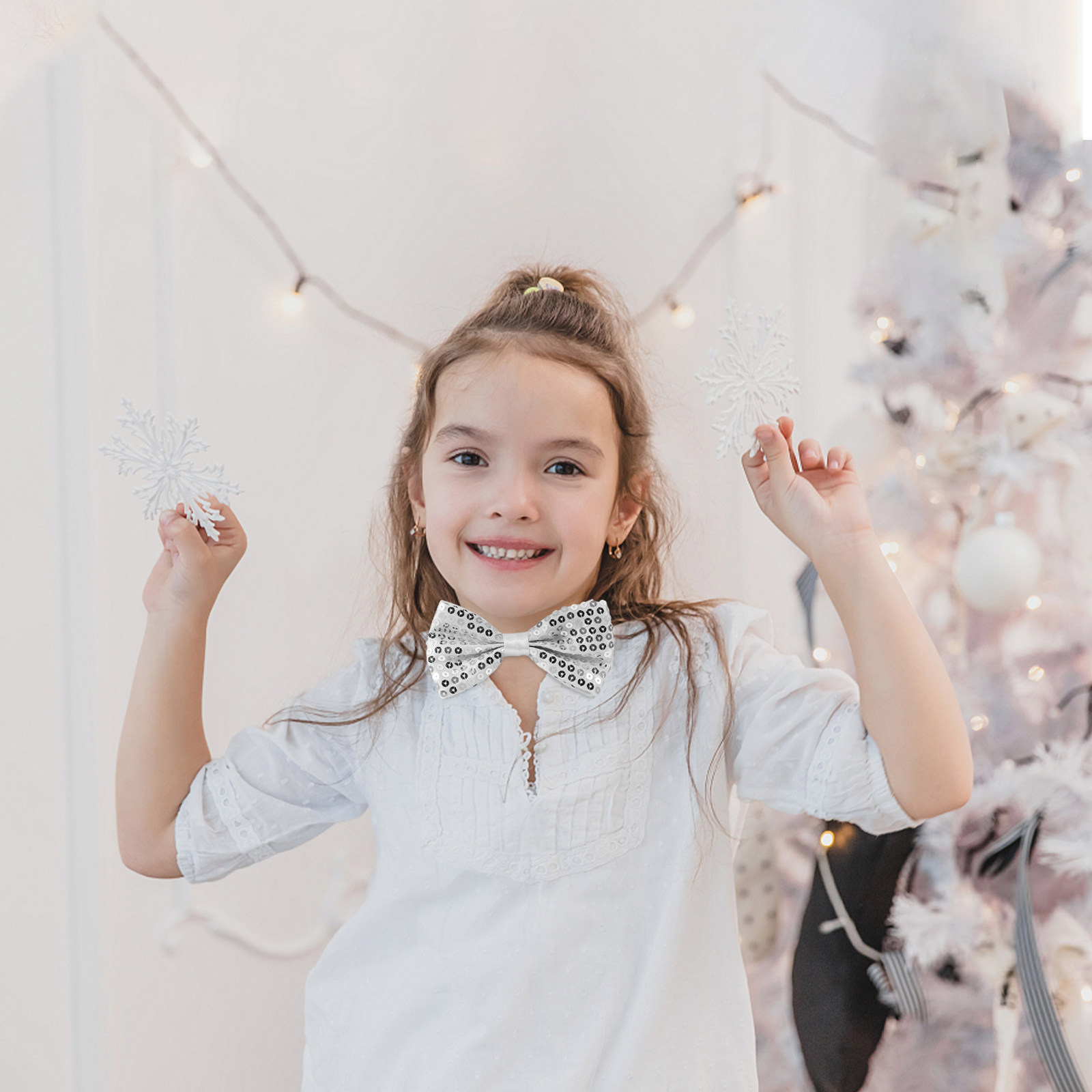 5Pcs Sequin Bow Ties for Kids  – Bow Tie Pre Tied Bewertung und Preis