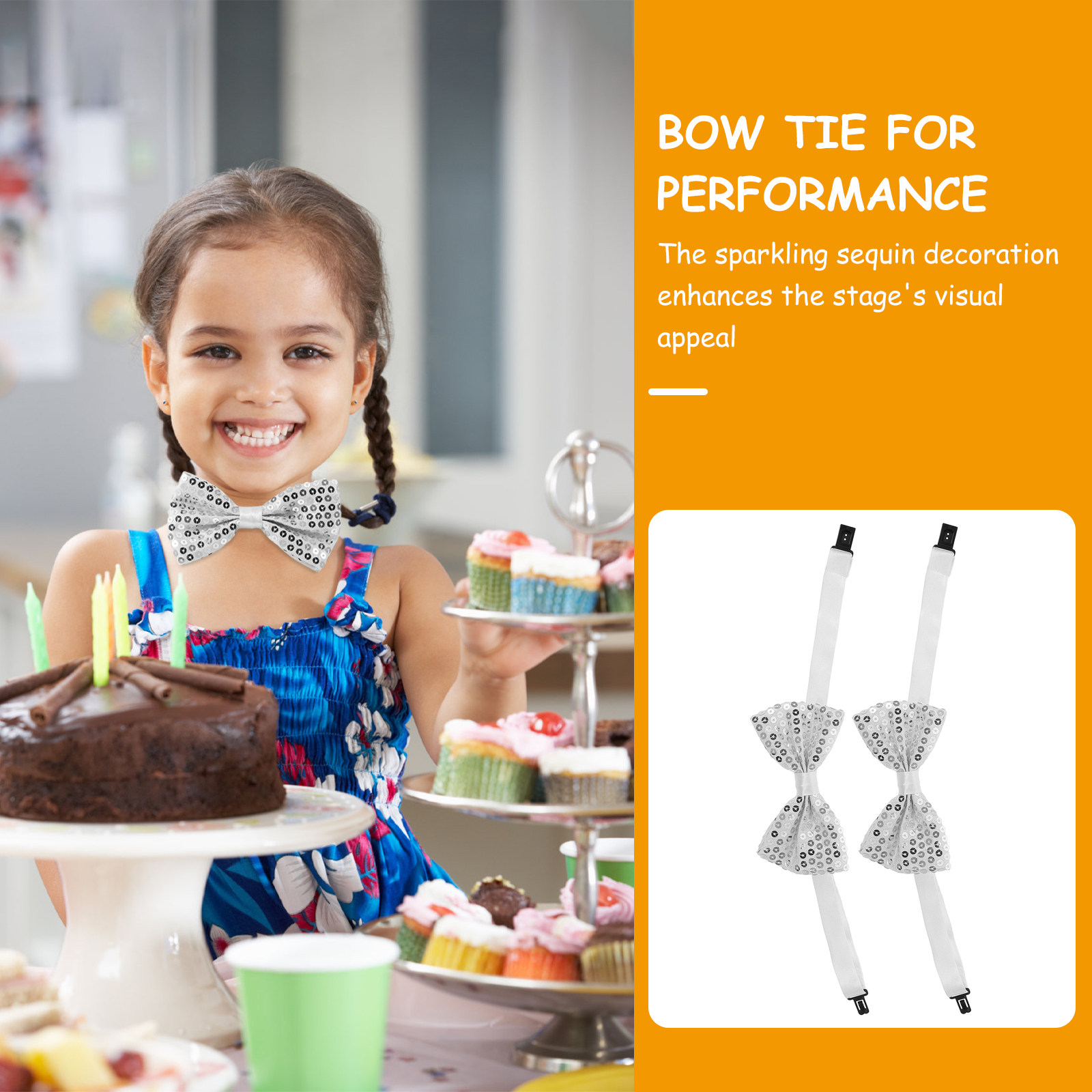 5Pcs Sequin Bow Ties for Kids  – Bow Tie Pre Tied Bewertung und Preis