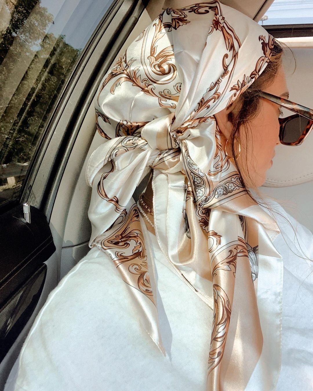 Satin Square Scarf Women Musli – Silk Neck Scarf Bewertung und Preis