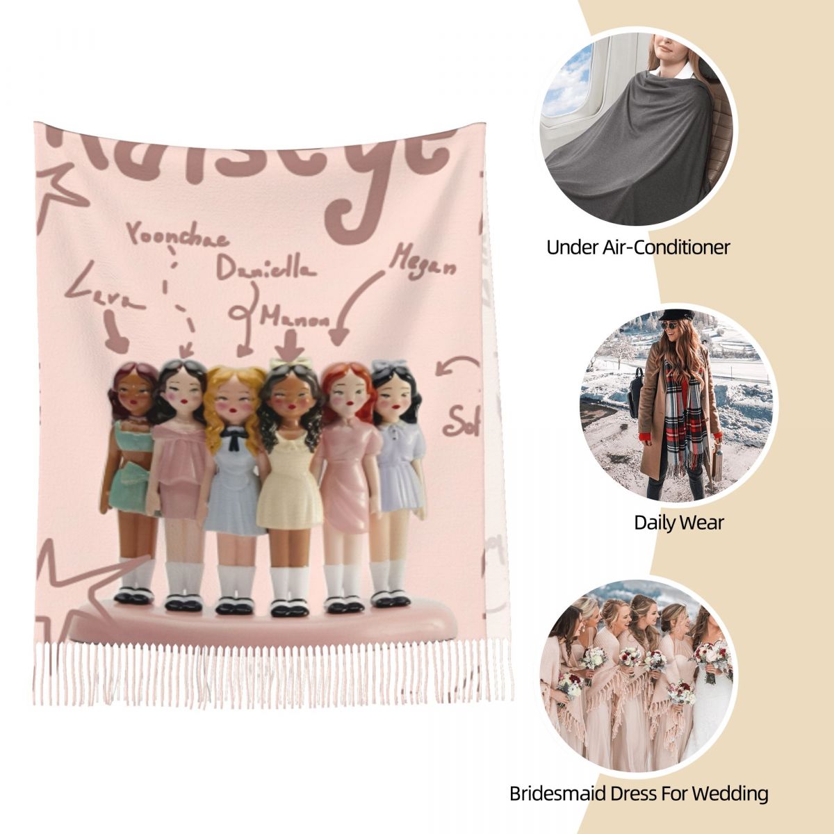 Katseye Kpop Idol Shawl Wrap W – Pashmina Wrap Large Bewertung und Preis
