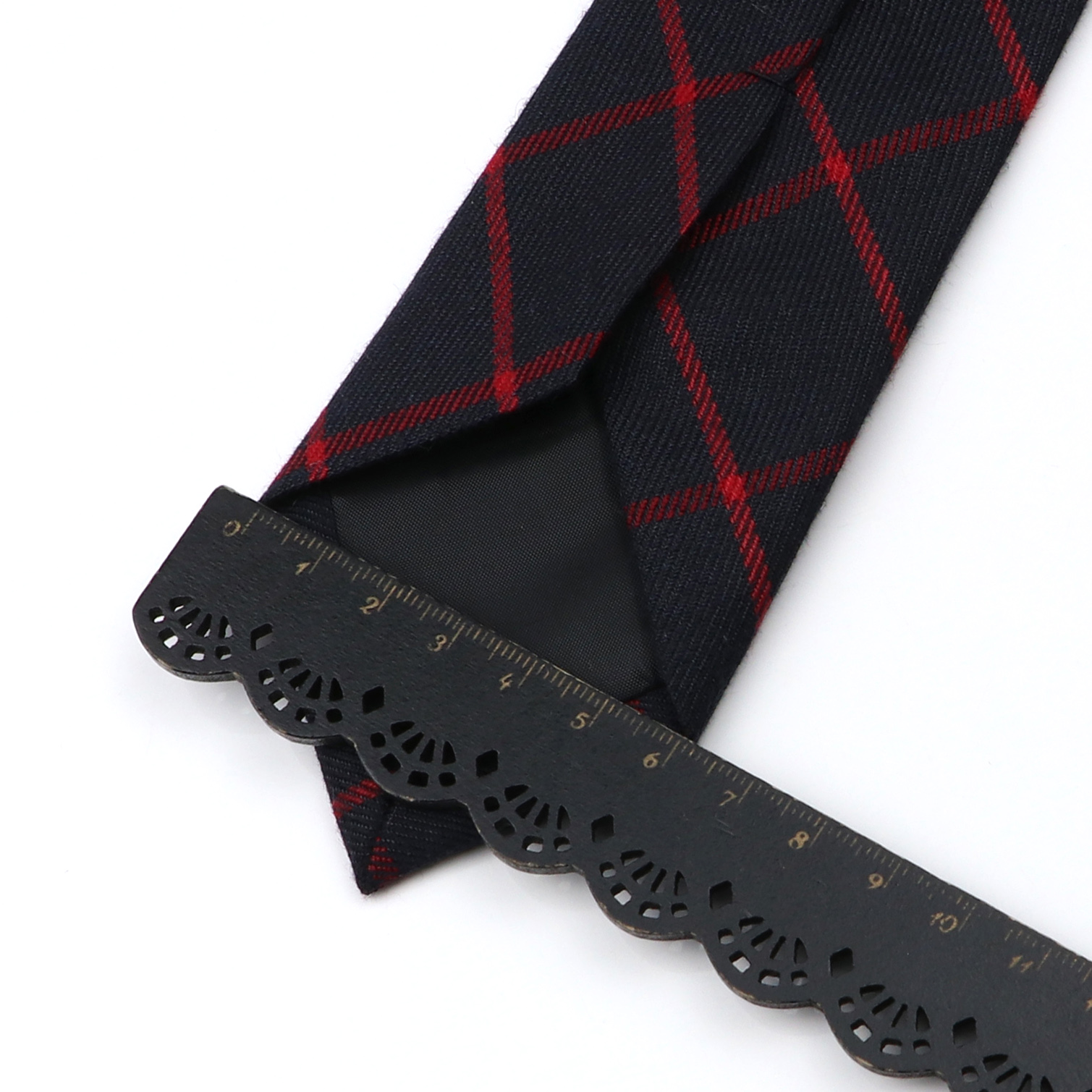 Classic Black Grey Plaid Cotto – Skinny Tie Men Bewertung und Preis