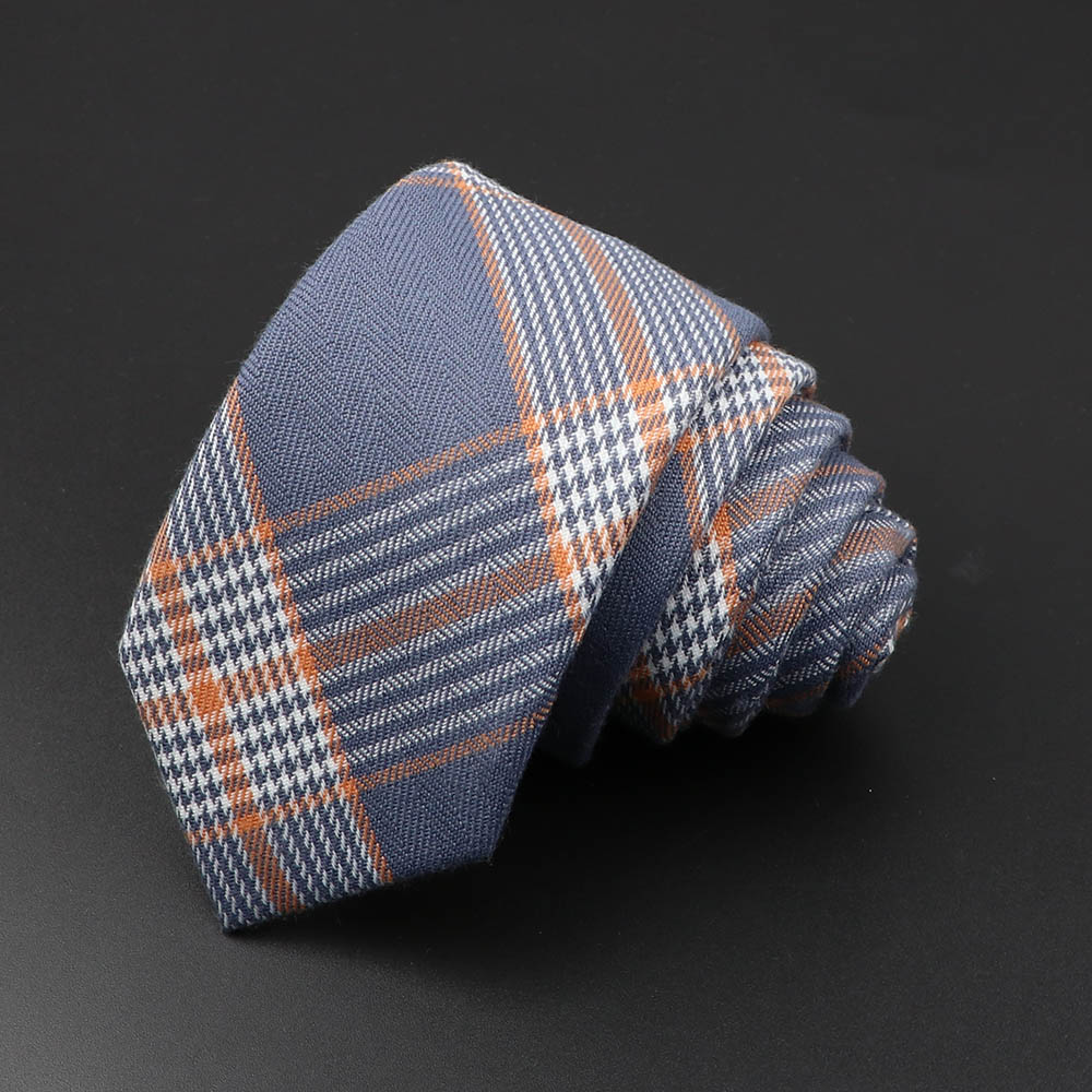 Classic Black Grey Plaid Cotto – Skinny Tie Men Bewertung und Preis
