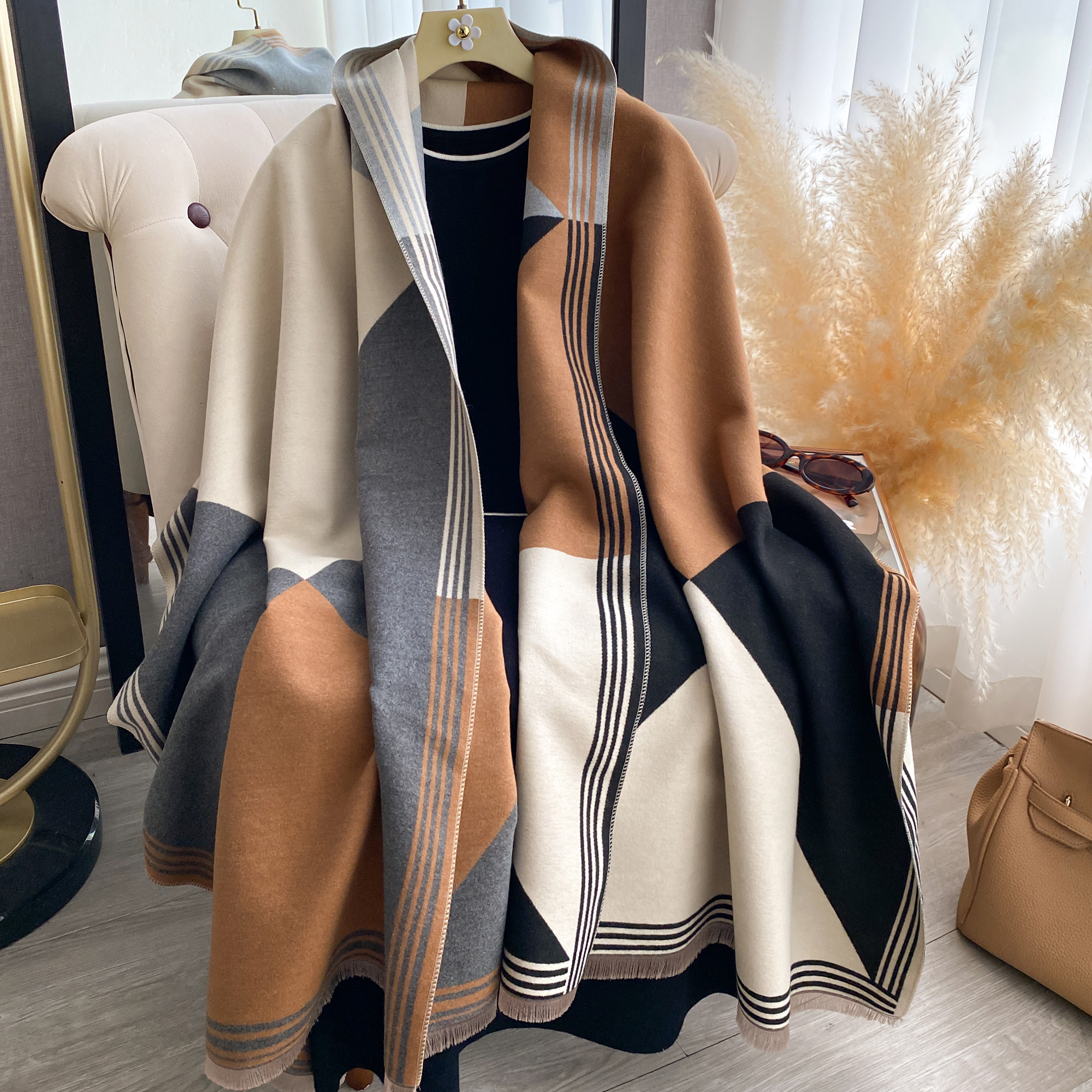 2025 Luxury Winter Cashmere Sc – Woven Scarf Blanket Bewertung und Preis