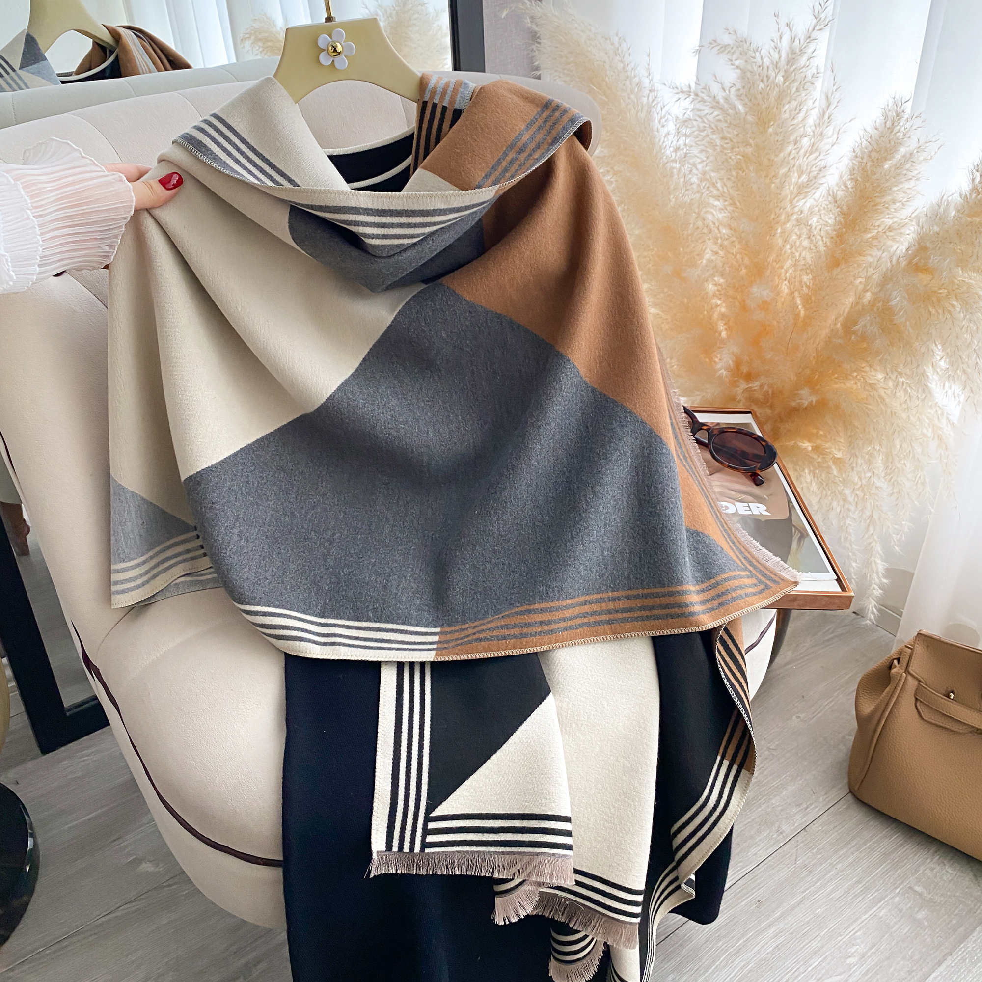 2025 Luxury Winter Cashmere Sc – Woven Scarf Blanket Bewertung und Preis