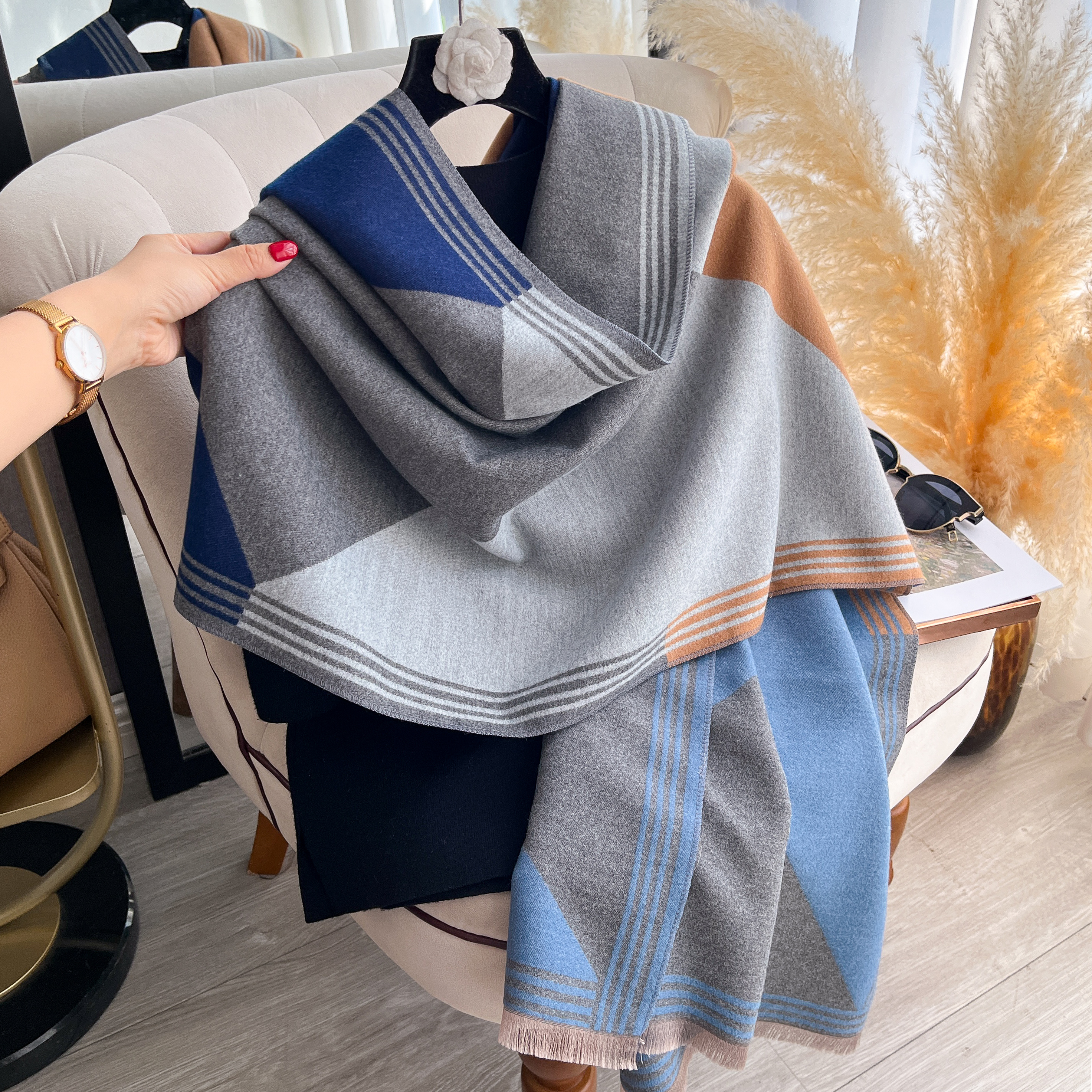 2025 Luxury Winter Cashmere Sc – Woven Scarf Blanket Bewertung und Preis