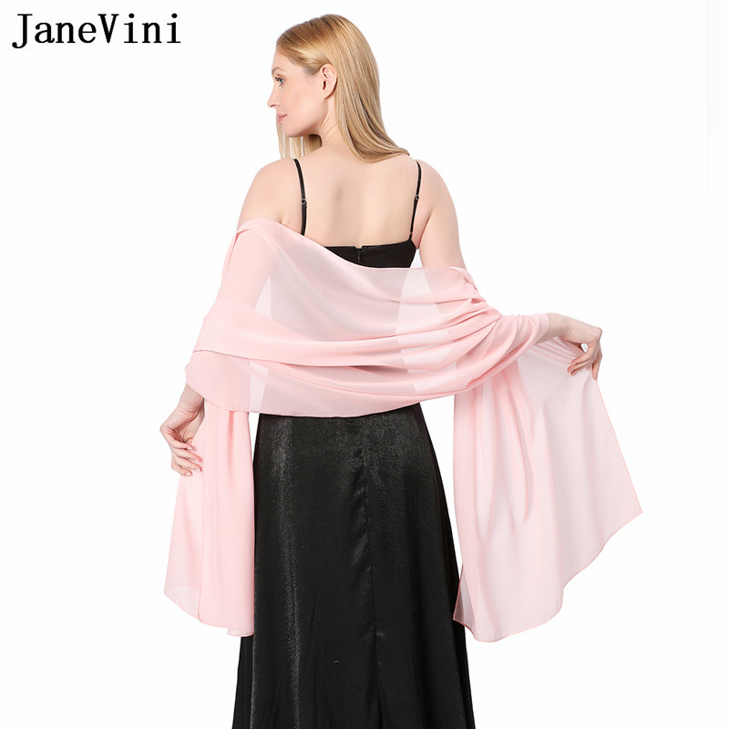 JaneVini Elegant Pink Chiffon  – Stole Wedding Shawl Bewertung und Preis