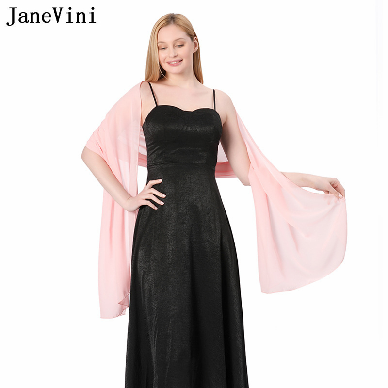JaneVini Elegant Pink Chiffon  – Stole Wedding Shawl Bewertung und Preis