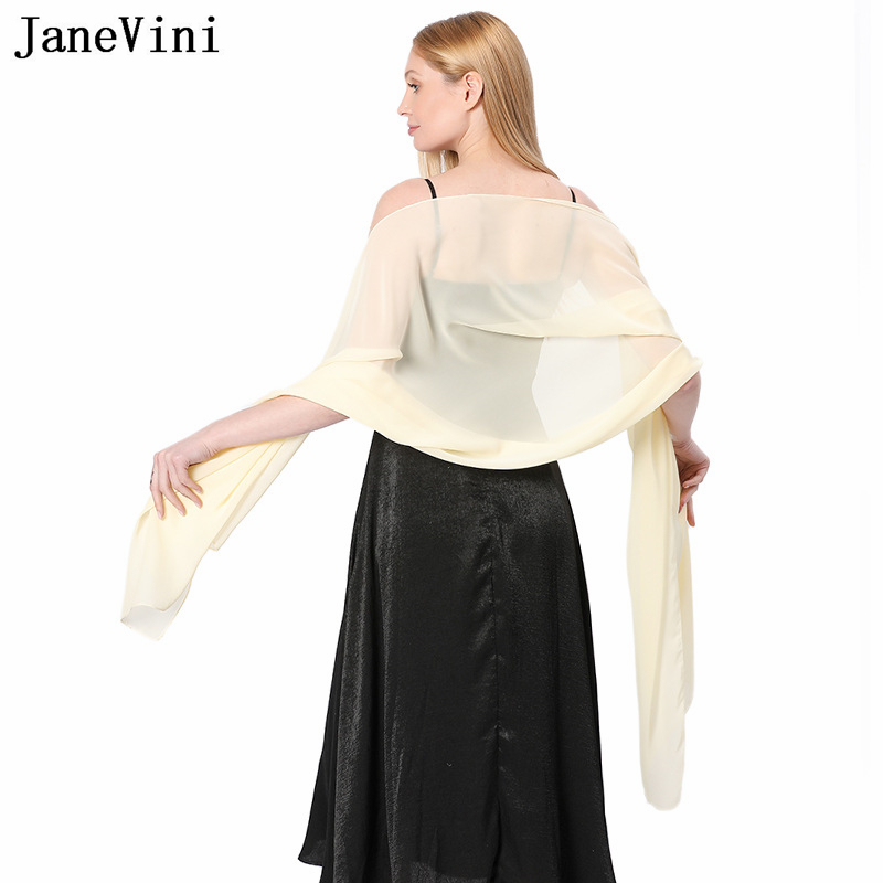 JaneVini Elegant Pink Chiffon  – Stole Wedding Shawl Bewertung und Preis