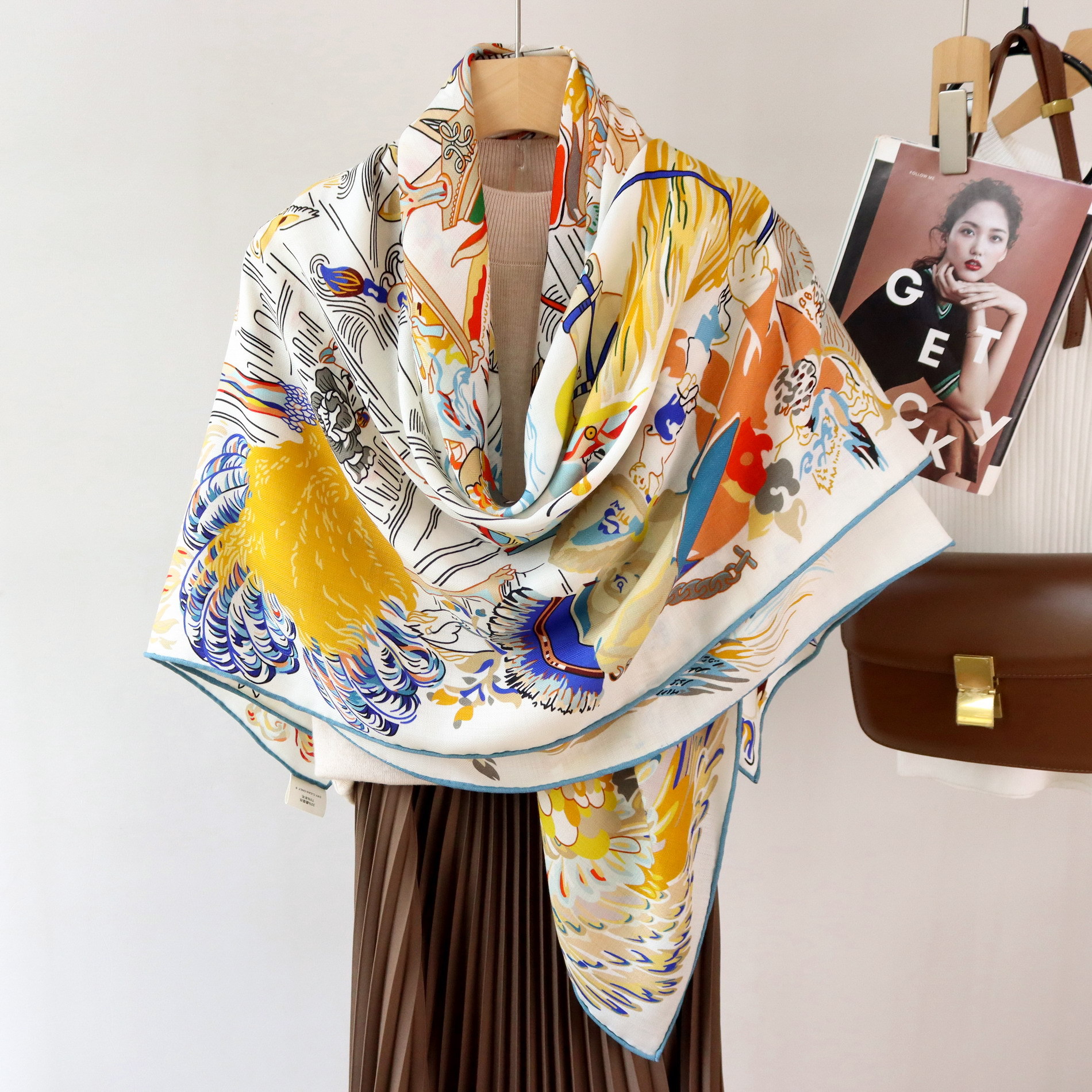 Double Print Mulberry Silk Sca – Pashmina Wrap Large Bewertung und Preis