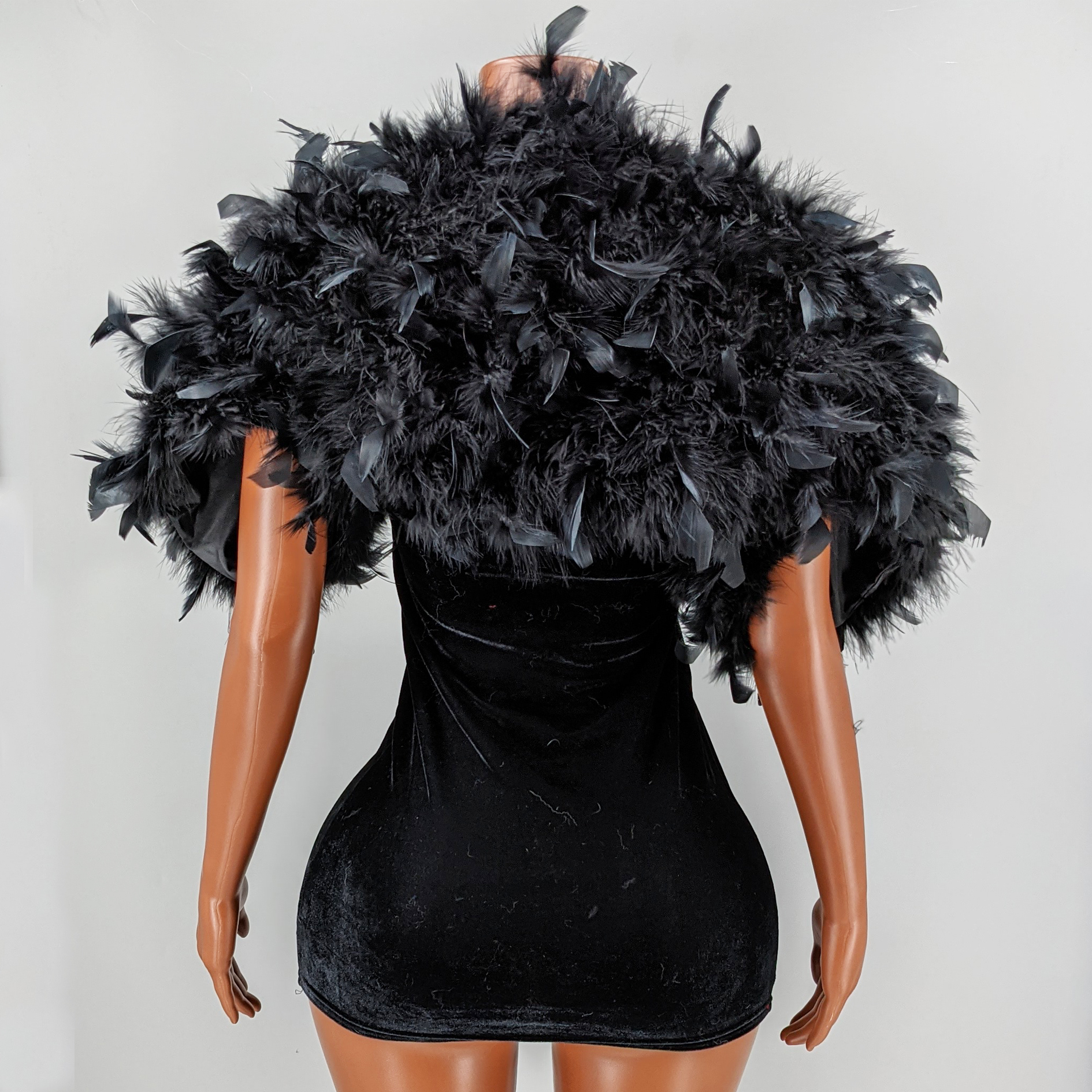 Black Feather Shawl for Women  – Stole Wedding Shawl Bewertung und Preis