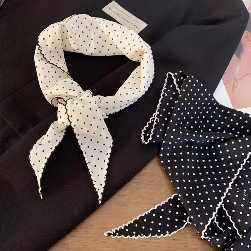 Black White Polka Dot Scarf fo – Ascot Neck Scarf Bewertung und Preis