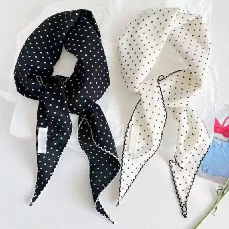 Black White Polka Dot Scarf fo – Ascot Neck Scarf Bewertung und Preis