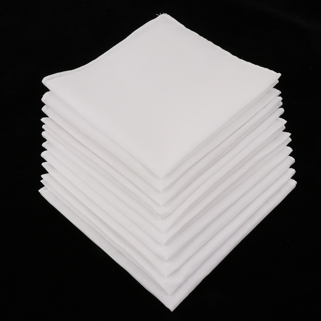 20/40pcs Plain Check Pocket Sq – Handkerchief Cotton Men Bewertung und Preis