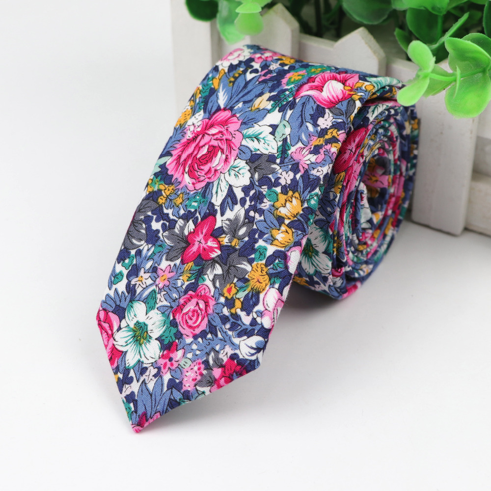 Cotton Flower Tie Men's Colour – Skinny Tie Men Bewertung und Preis