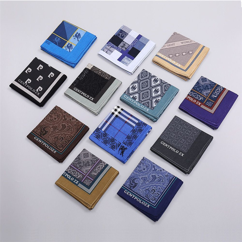 3Pcs Men's Pure Cotton Printed – Handkerchief Cotton Men Bewertung und Preis