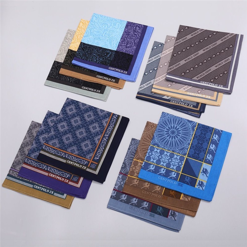 3Pcs Men's Pure Cotton Printed – Handkerchief Cotton Men Bewertung und Preis