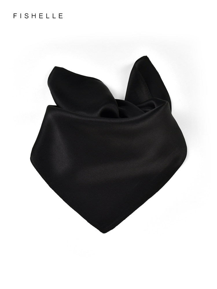 Solid color black pure silk sc – Ascot Neck Scarf Bewertung und Preis