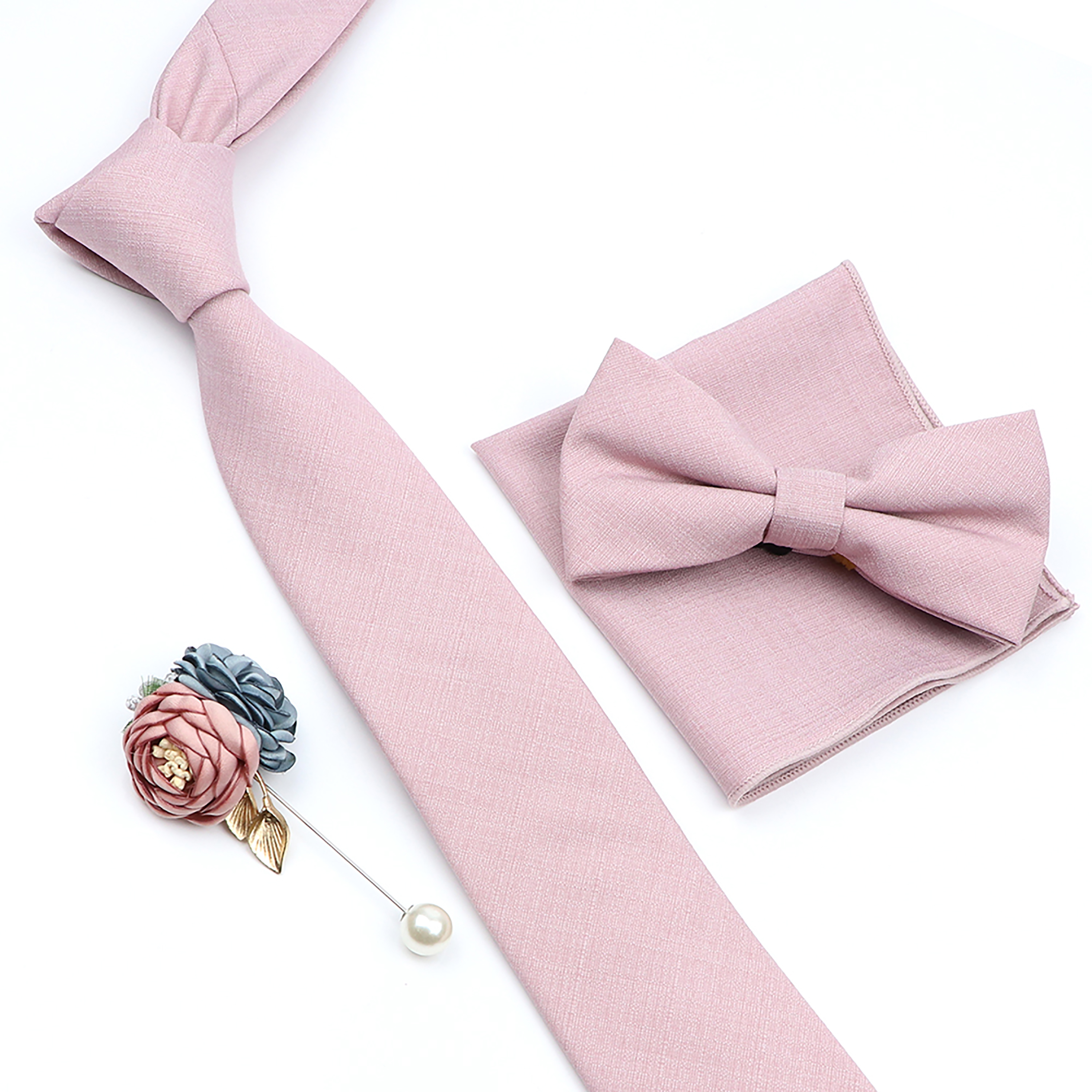 Beautiful Solid Color Tie Broo – Skinny Tie Men Bewertung und Preis