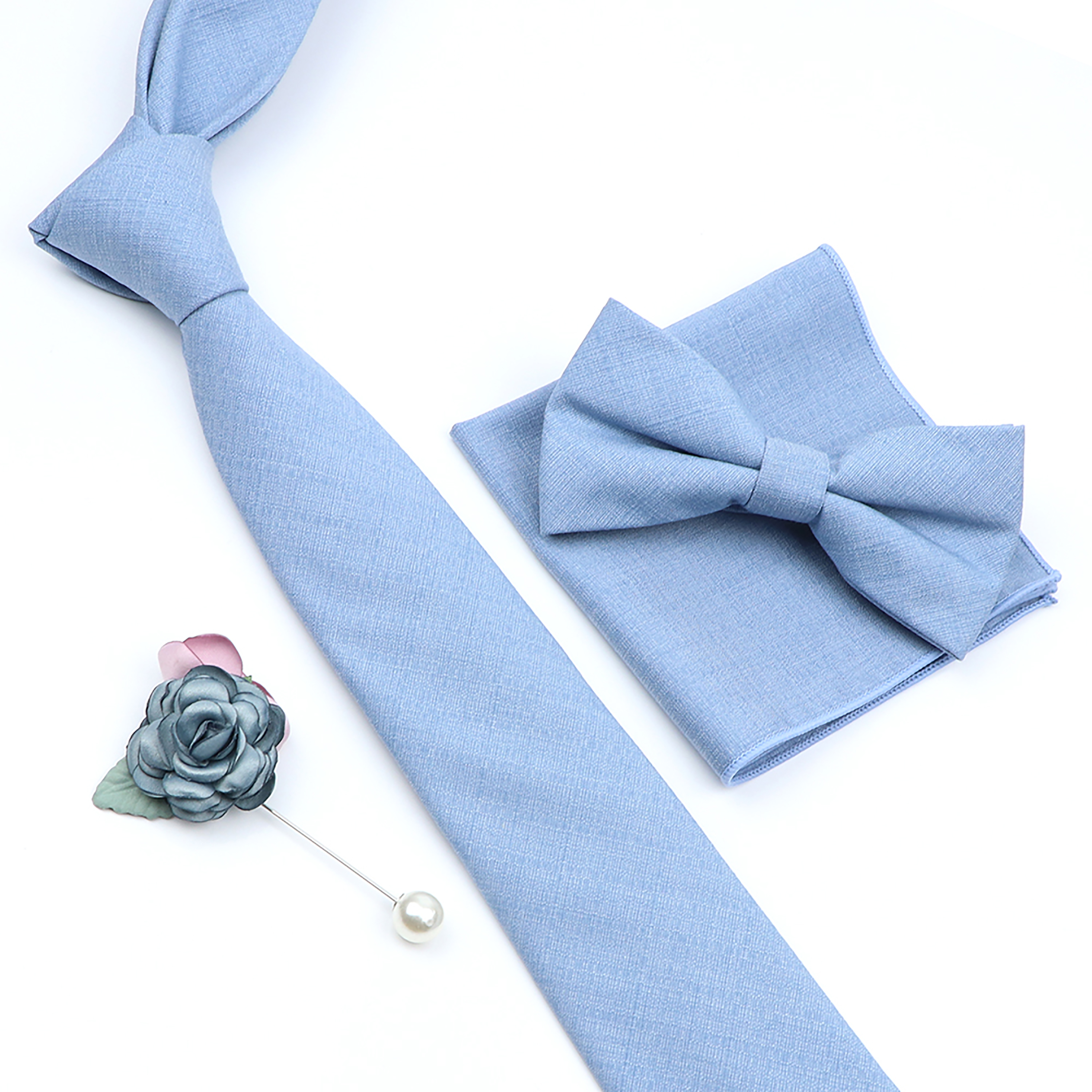 Beautiful Solid Color Tie Broo – Skinny Tie Men Bewertung und Preis