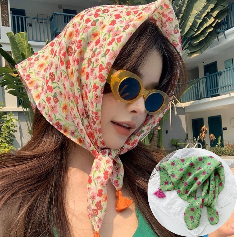 Summer Scarf Colorful Flower P – Bandana Cotton Bewertung und Preis