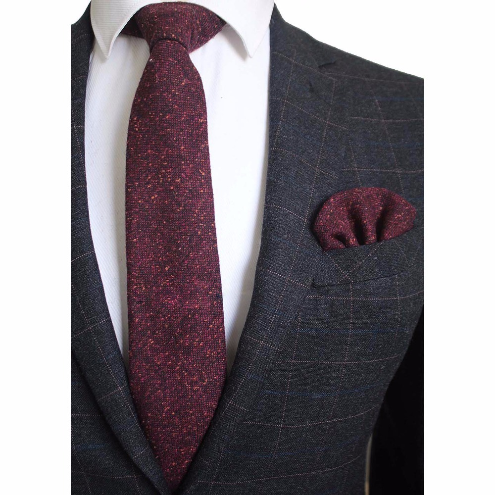 Ricnais 8cm Wool Necktie Solid – Handkerchief Cotton Men Bewertung und Preis