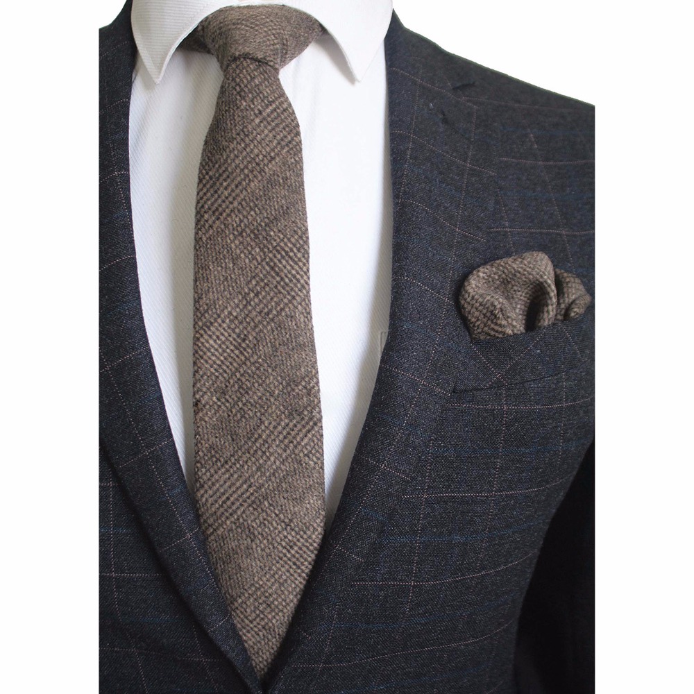 Ricnais 8cm Wool Necktie Solid – Handkerchief Cotton Men Bewertung und Preis