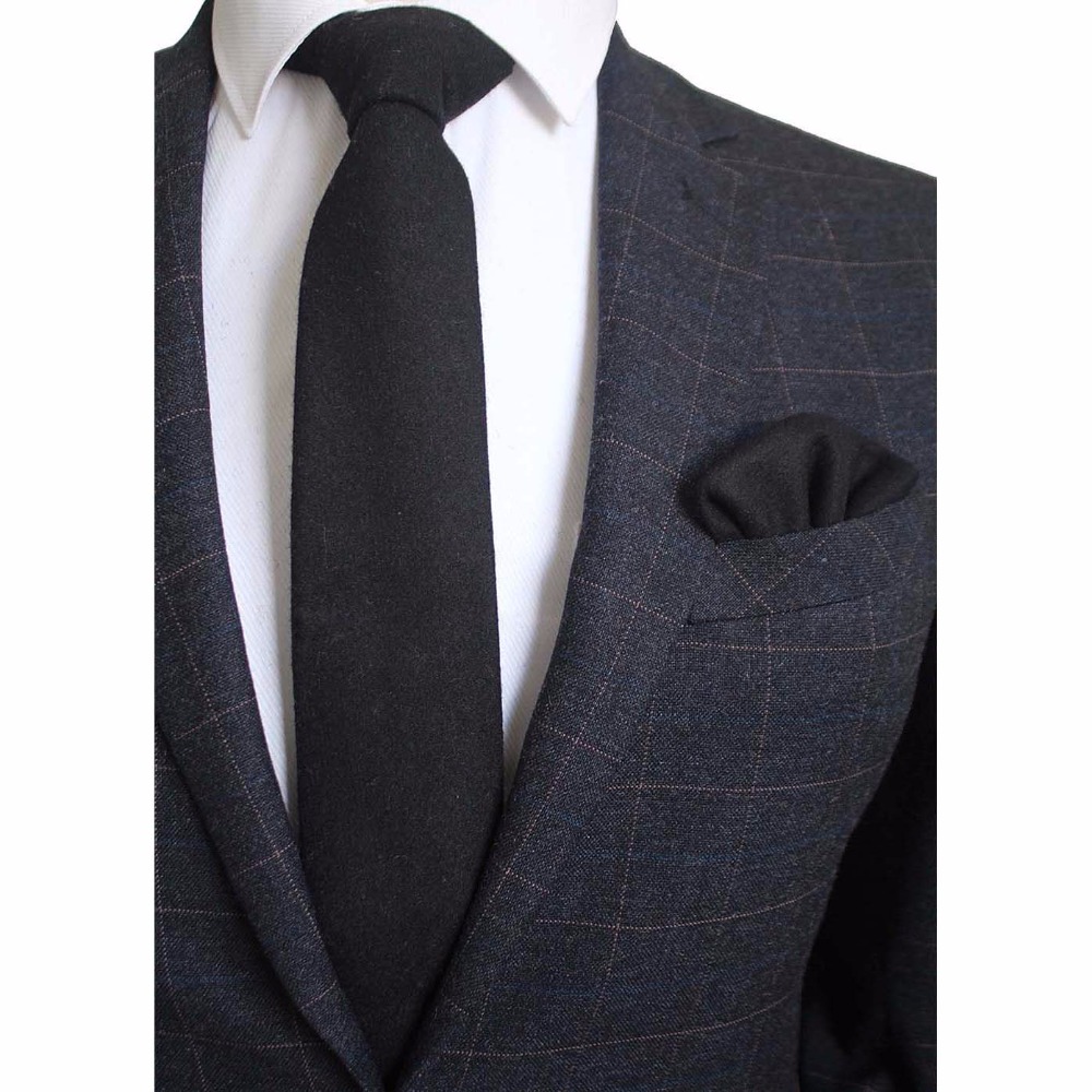 Ricnais 8cm Wool Necktie Solid – Handkerchief Cotton Men Bewertung und Preis