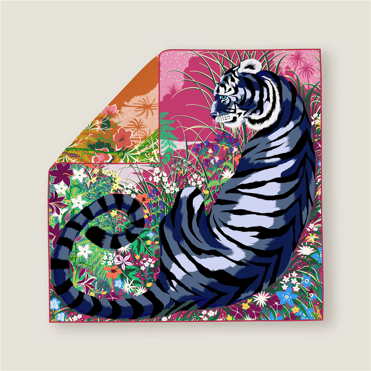 70CM Curled Edge Twill Silk Sq – Scarf Silk Square Bewertung und Preis