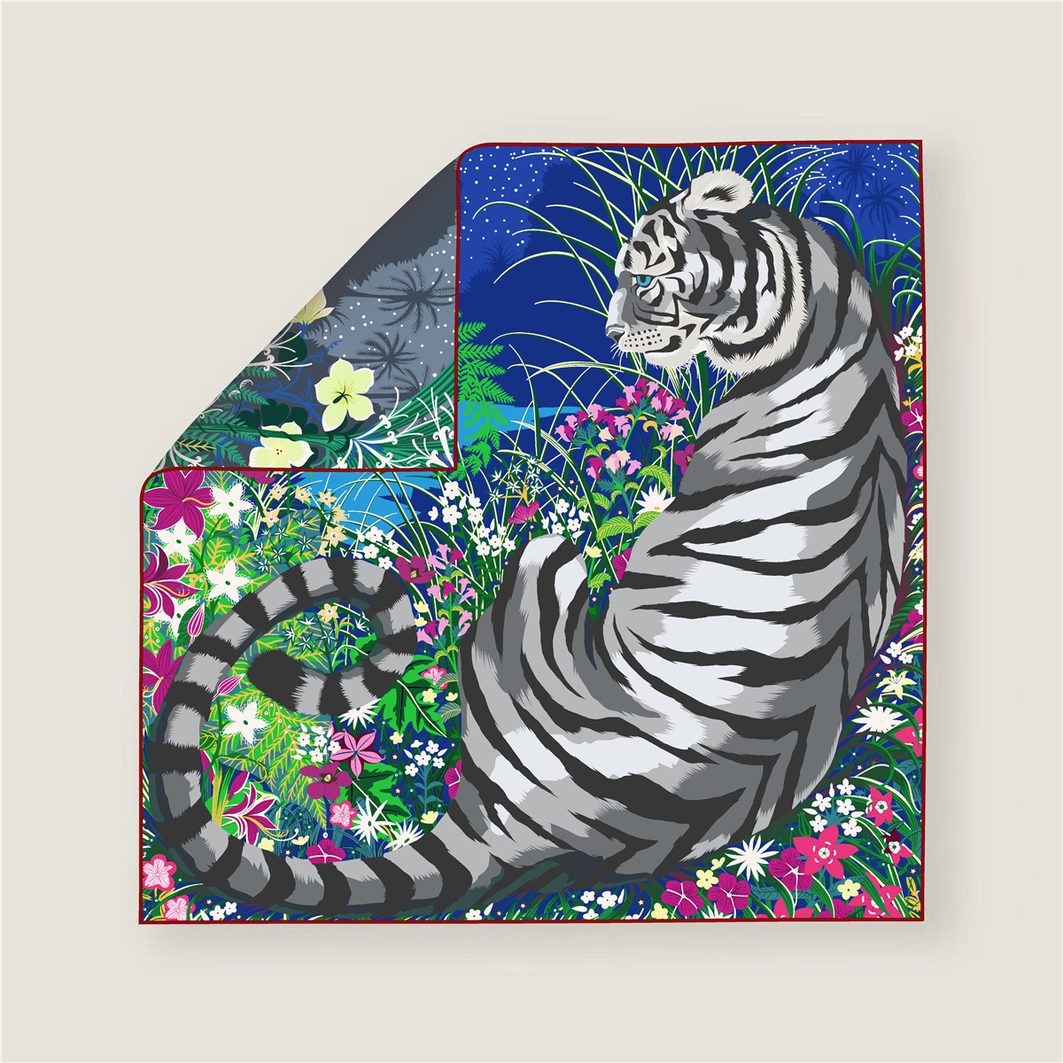 70CM Curled Edge Twill Silk Sq – Scarf Silk Square Bewertung und Preis