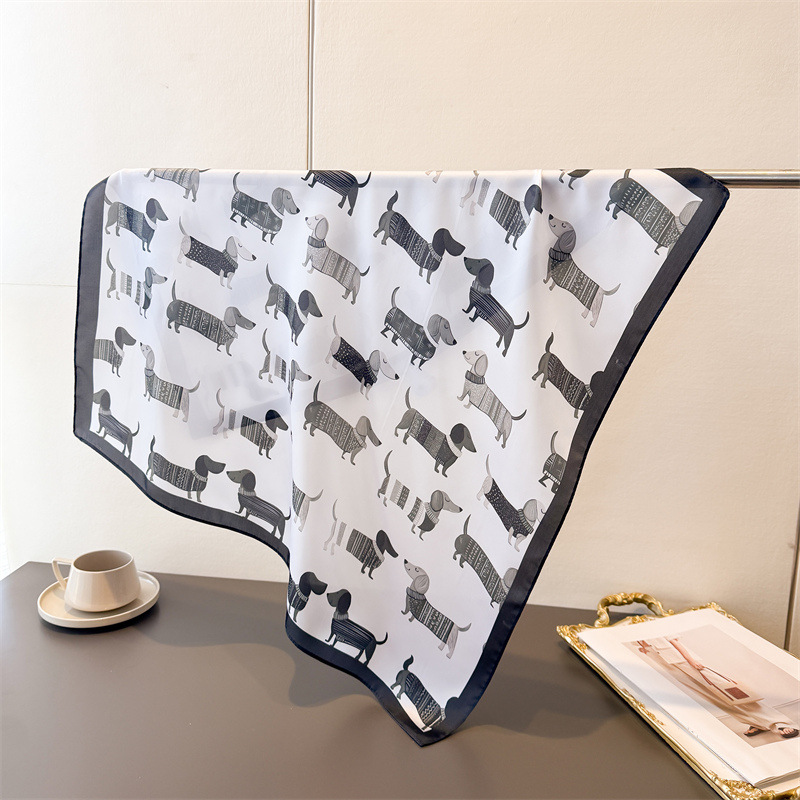 Ladies Cotton Dog Printed Squa – Bandana Cotton Bewertung und Preis
