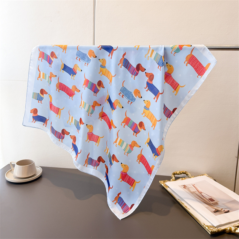 Ladies Cotton Dog Printed Squa – Bandana Cotton Bewertung und Preis