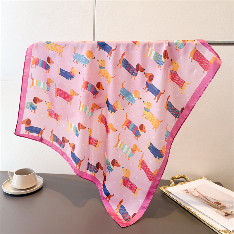 Ladies Cotton Dog Printed Squa – Bandana Cotton Bewertung und Preis