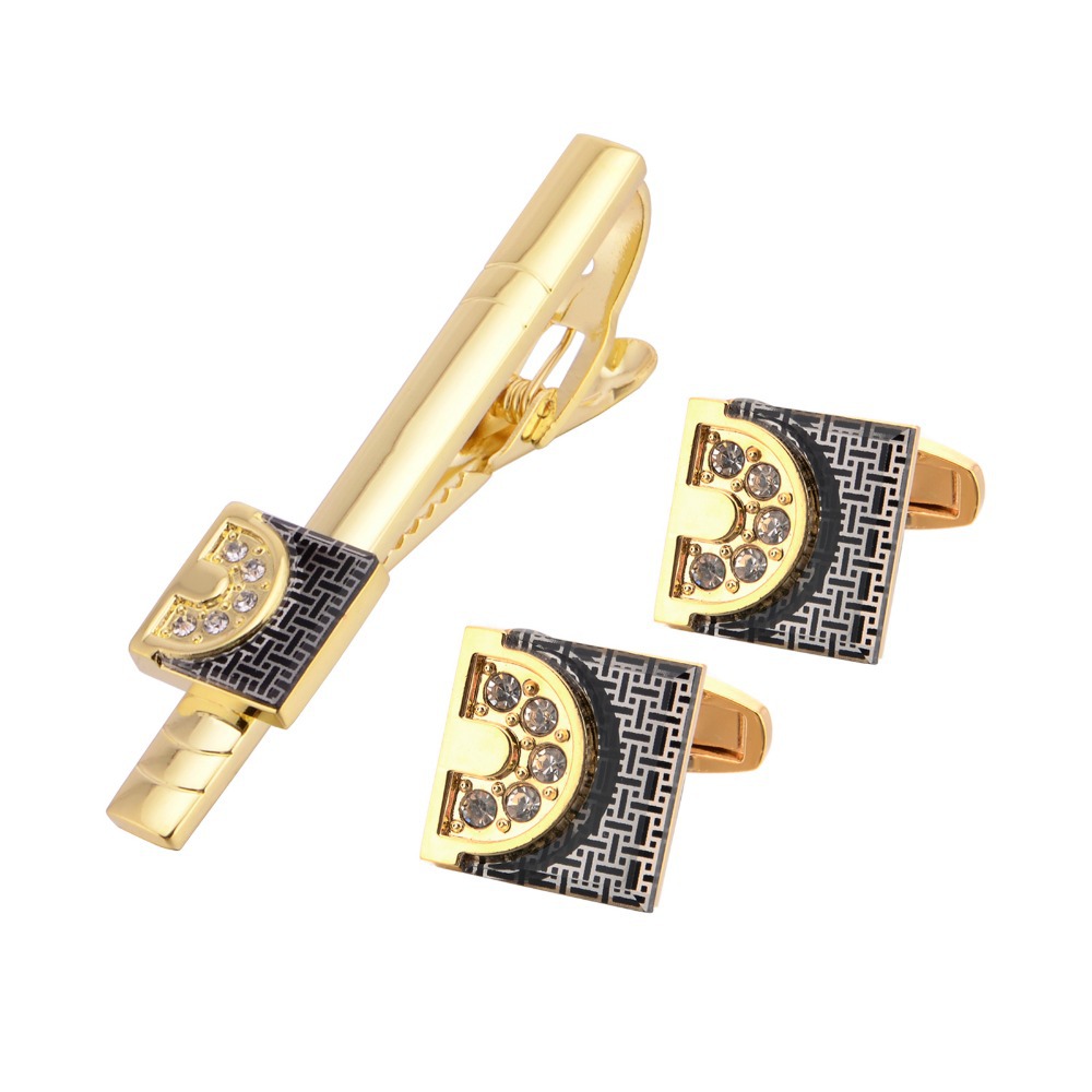 Gold Tone Cufflinks Tie Bar Se – Tie Bar Set Gift Bewertung und Preis