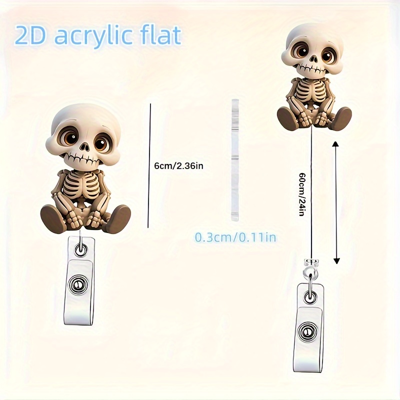 2D Flat, Acrylic Dazed Skull H – Lanyard Badge Holder Bewertung und Preis