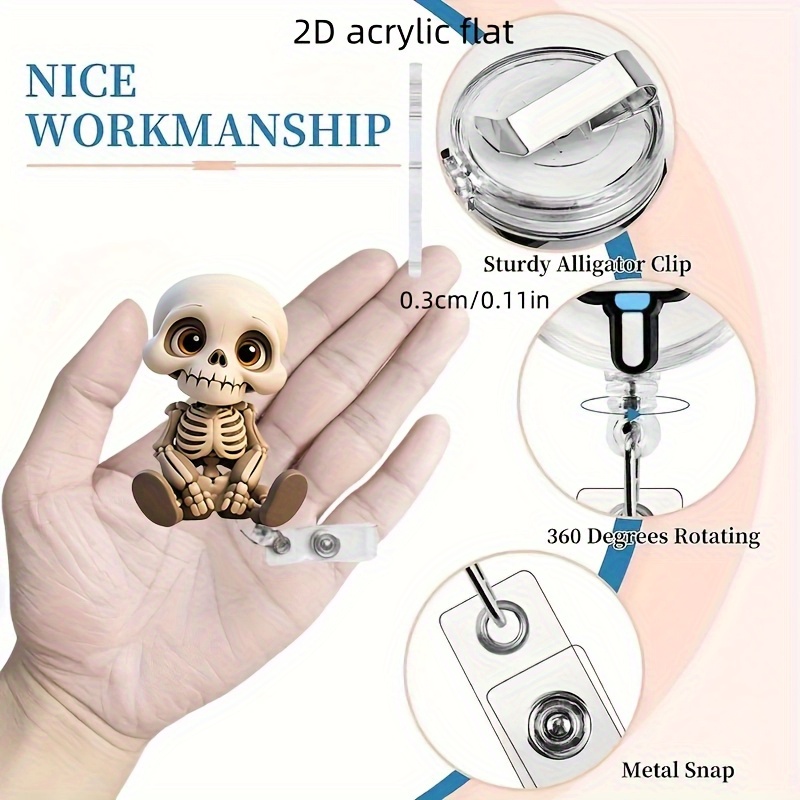 2D Flat, Acrylic Dazed Skull H – Lanyard Badge Holder Bewertung und Preis